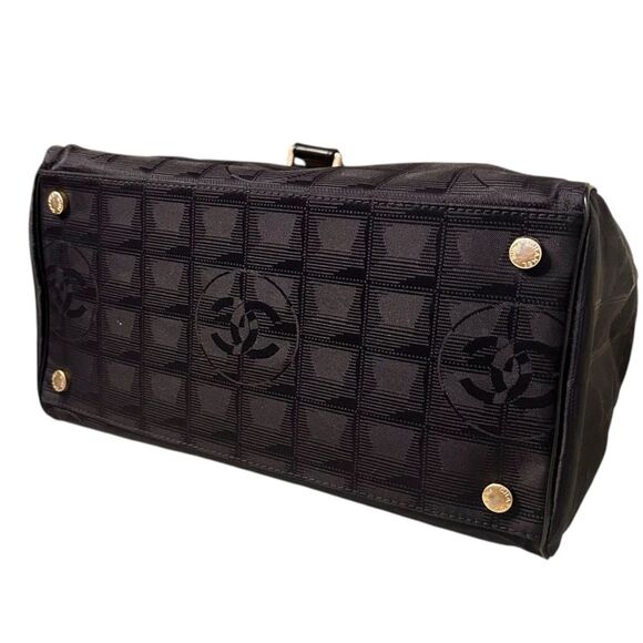 Chanel Travel Line Small Tote Bag Black Gold Hardware - Picture 9 of 16